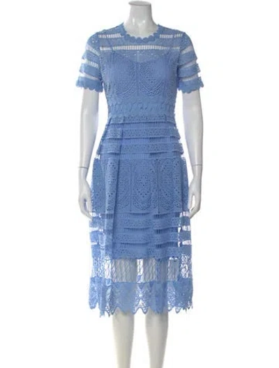Pre-owned Maje V-neck Mini Dress In Blue