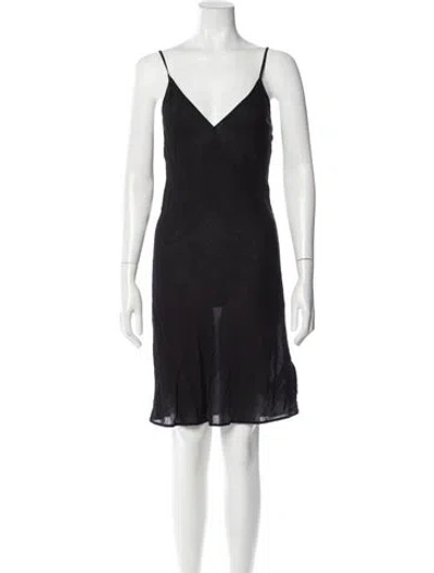 Pre-owned Maje V-neck Mini Dress In Gray