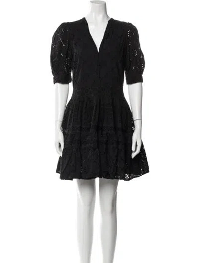 Pre-owned Maje V-neck Mini Dress In Multi