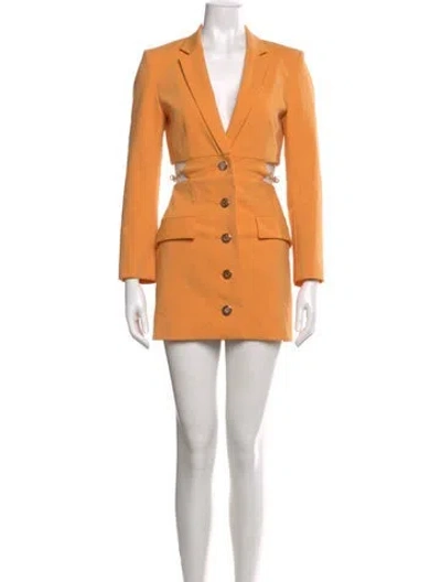 Pre-owned Maje V-neck Mini Dress In Orange