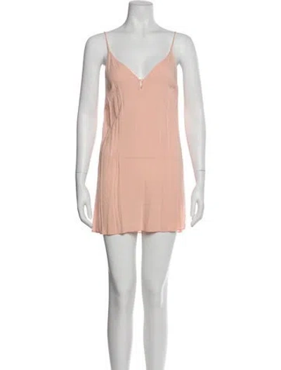 Pre-owned Maje V-neck Mini Dress In Orange