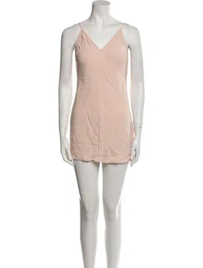 Pre-owned Maje V-neck Mini Dress In Pink