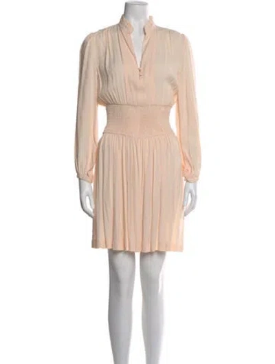 Pre-owned Maje V-neck Mini Dress In Pink