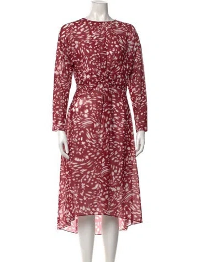 Pre-owned Maje V-neck Mini Dress In Red
