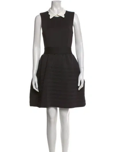 Pre-owned Maje V-neck Mini Dress W/ Tags In Black