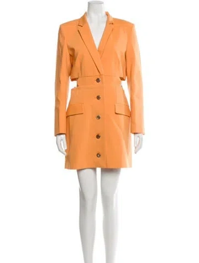 Pre-owned Maje V-neck Mini Dress W/ Tags In Orange