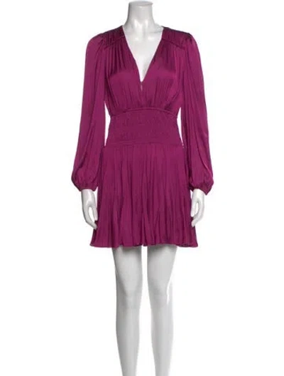 Pre-owned Maje V-neck Mini Dress W/ Tags In Purple