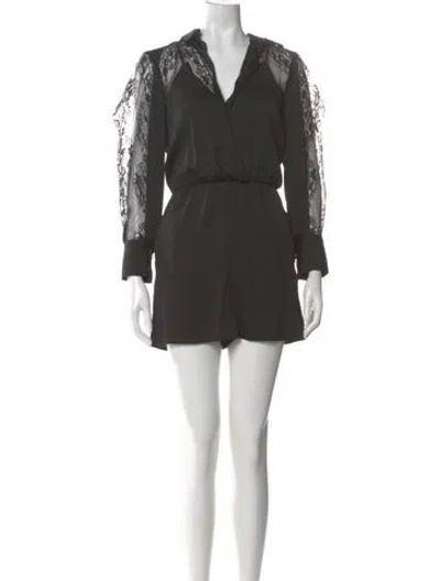 Pre-owned Maje V-neck Romper In Gray