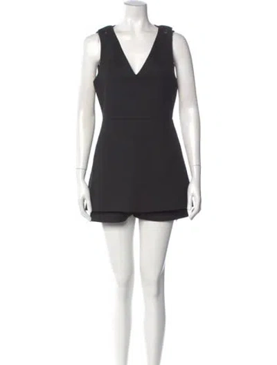 Pre-owned Maje V-neck Romper In Gray