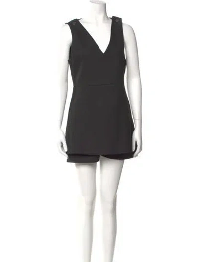 Pre-owned Maje V-neck Romper In Grey