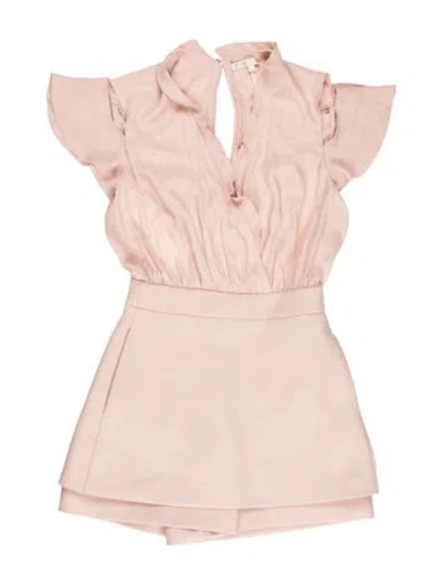 Pre-owned Maje V-neck Romper In Pink