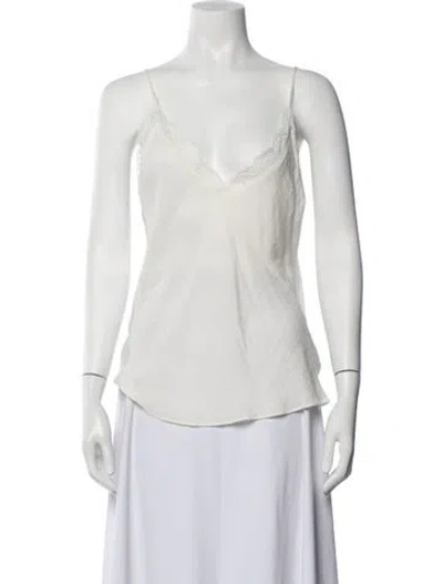 Pre-owned Maje V-neck Sleeveless Top In Clear/neutrals
