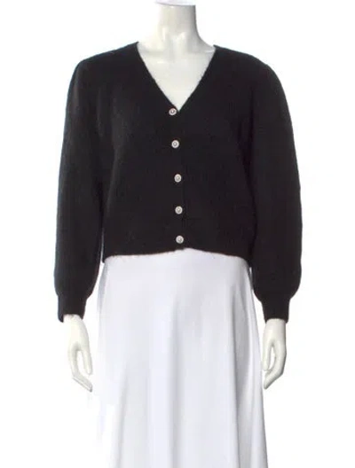 Pre-owned Maje V-neck Sweater In Black