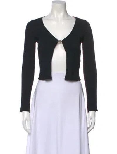 Pre-owned Maje V-neck Sweater In Black