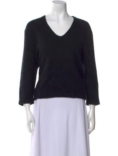 Pre-owned Maje V-neck Sweater In Black