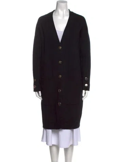 Pre-owned Maje V-neck Sweater In Black