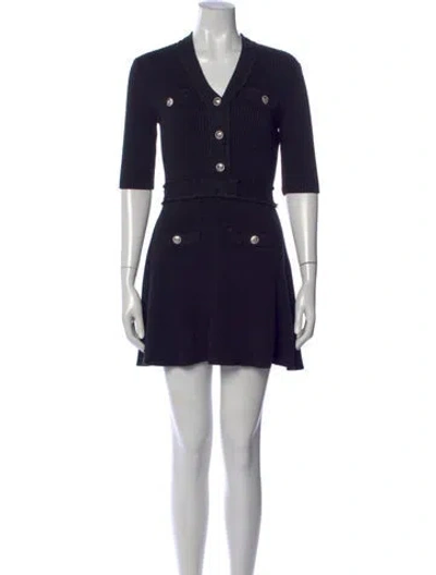 Pre-owned Maje V-neck Sweater In Black