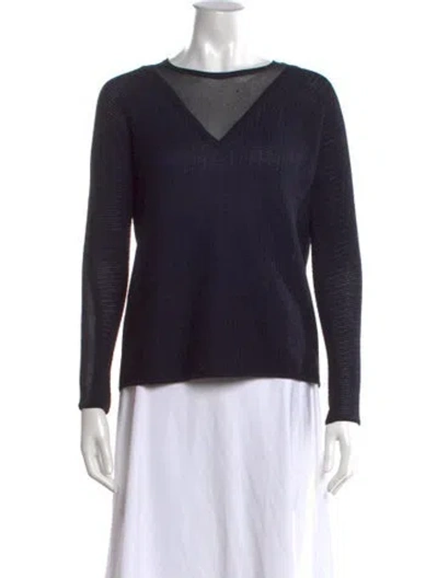 Pre-owned Maje V-neck Sweater In Black