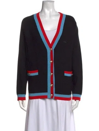 Pre-owned Maje V-neck Sweater In Black