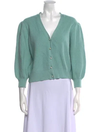 Pre-owned Maje V-neck Sweater In Blue