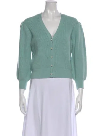 Pre-owned Maje V-neck Sweater In Blue