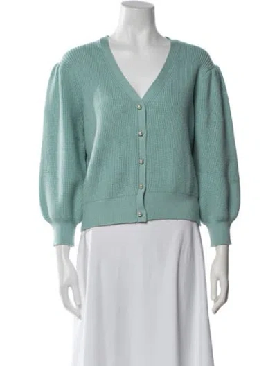 Pre-owned Maje V-neck Sweater In Blue