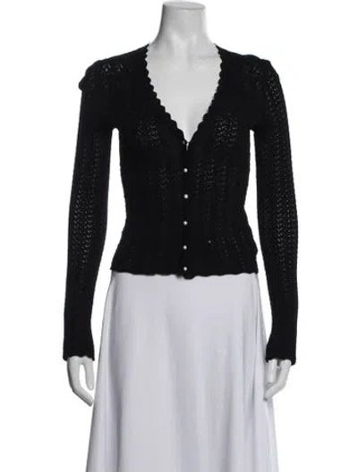 Pre-owned Maje V-neck Sweater In Blue