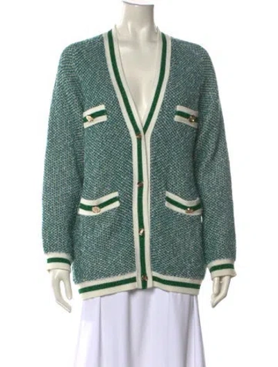 Pre-owned Maje V-neck Sweater In Multi