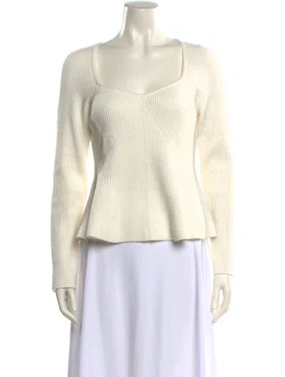 Pre-owned Maje V-neck Sweater In Neutral