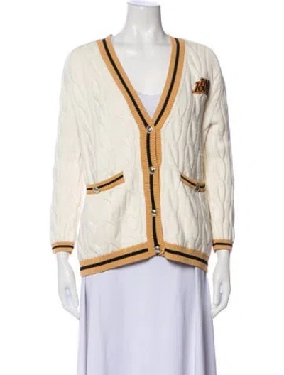 Pre-owned Maje V-neck Sweater In Neutral