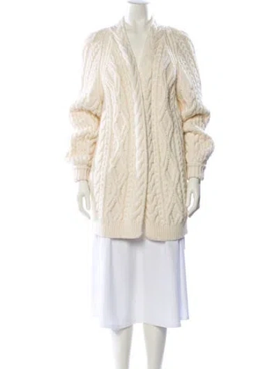 Pre-owned Maje V-neck Sweater In Neutral