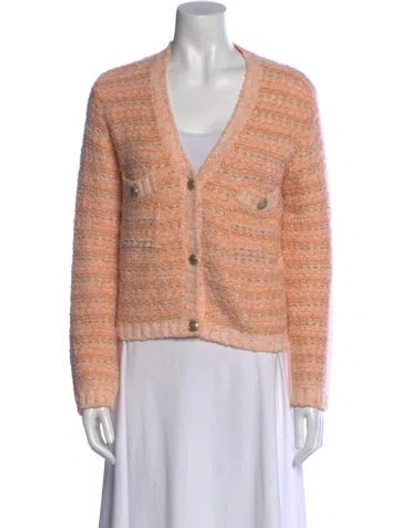 Pre-owned Maje V-neck Sweater In Orange