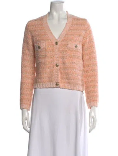 Pre-owned Maje V-neck Sweater In Orange