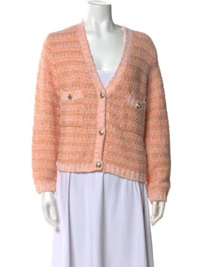 Pre-owned Maje V-neck Sweater In Orange