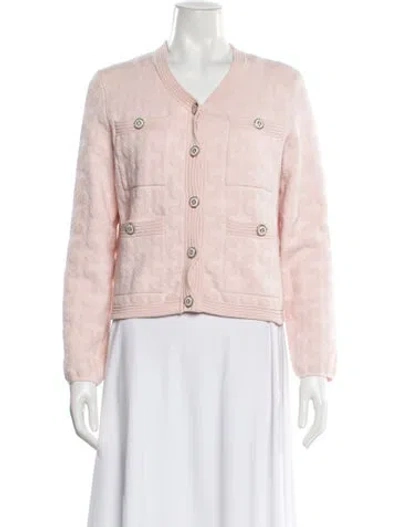 Pre-owned Maje V-neck Sweater In Pink