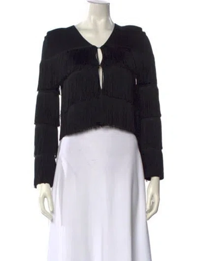 Pre-owned Maje V-neck Sweater W/ Tags In Black