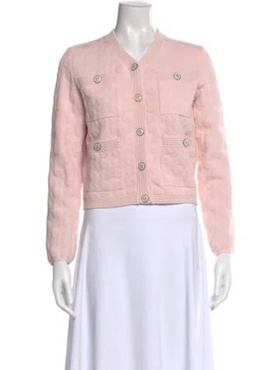 Pre-owned Maje V-neck Sweater W/ Tags In Pink