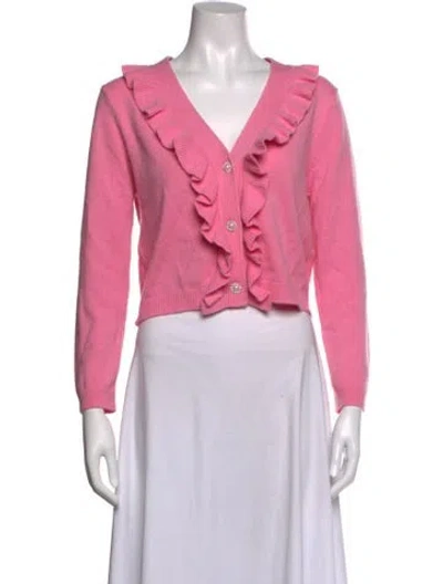 Pre-owned Maje V-neck Sweater W/ Tags In Pink