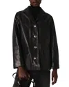 Maje Voya Leather Jacket In Black