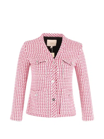 Pre-owned Maje Vyza Tweed Jacket In White