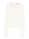 Maje Beaded-collar Sweater In White