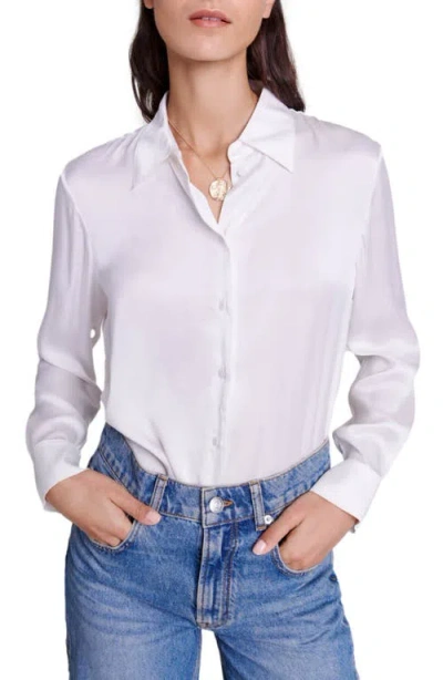 Maje White Silk Shirt