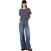 Maje High Rise Wide Leg Jeans In Blue In Blue
