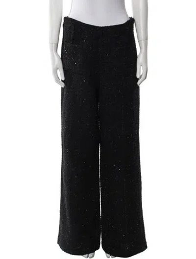 Pre-owned Maje Wide Leg Pants In Black
