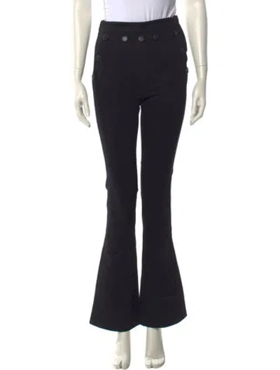 Pre-owned Maje Wide Leg Pants In Black