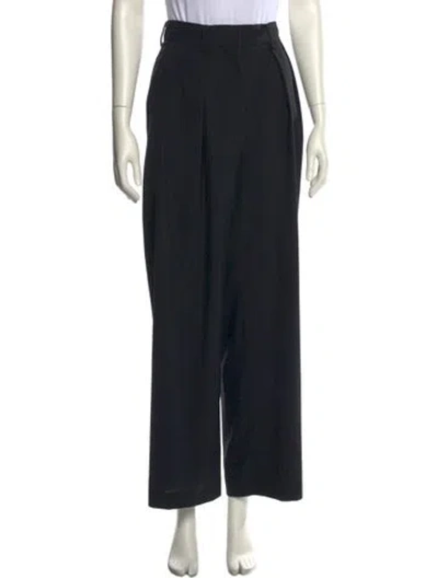 Pre-owned Maje Wide Leg Pants In Black
