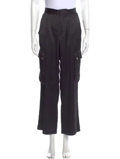 Pre-owned Maje Wide Leg Pants In Black