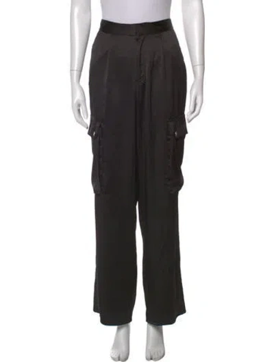 Pre-owned Maje Wide Leg Pants In Black
