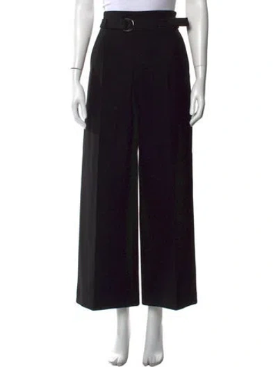 Pre-owned Maje Wide Leg Pants In Black