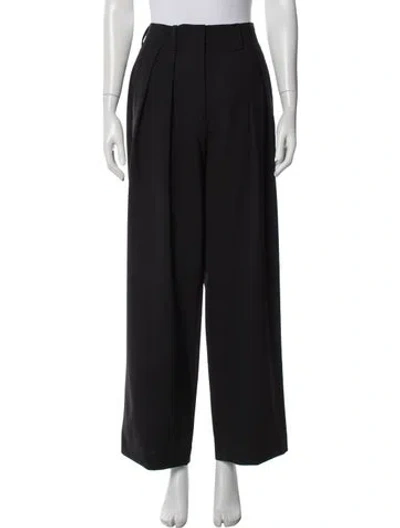 Pre-owned Maje Wide Leg Pants In Black